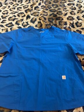 Carhartt Royal Blue V-Neck Scrub Top